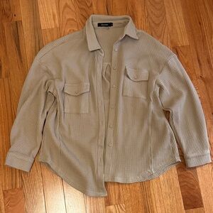 Size small waffle button up